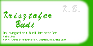 krisztofer budi business card